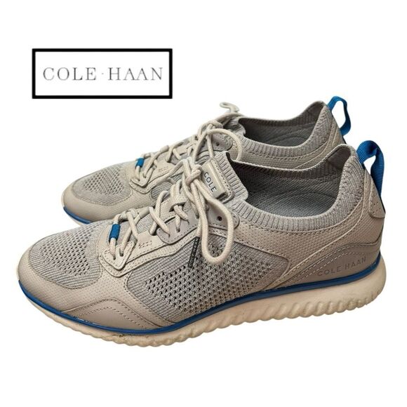 Cole Haan Men's Grand Motion Crafted Grey Blue Sneakers 8 - Picture 1 of 7